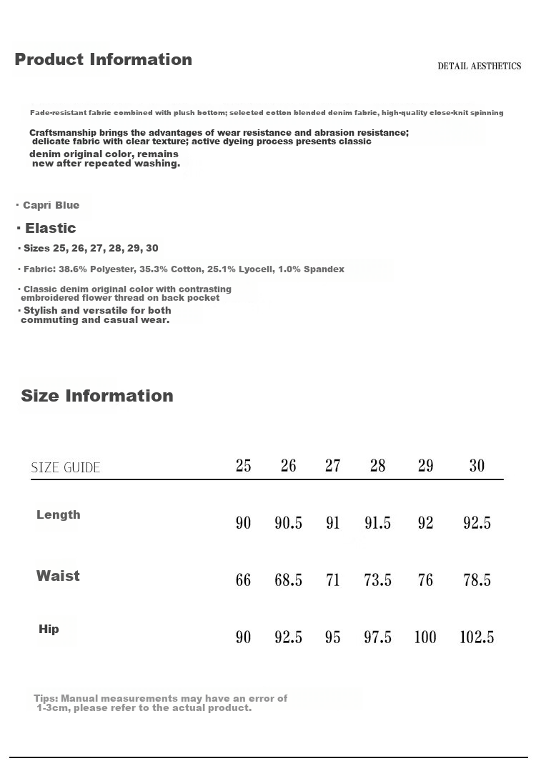 Dme [Deep Love Juejiezizi] Winter Fleece-Lined Non-Fading Elastic Slim Straight-Leg Cropped Jeans for Wome 11