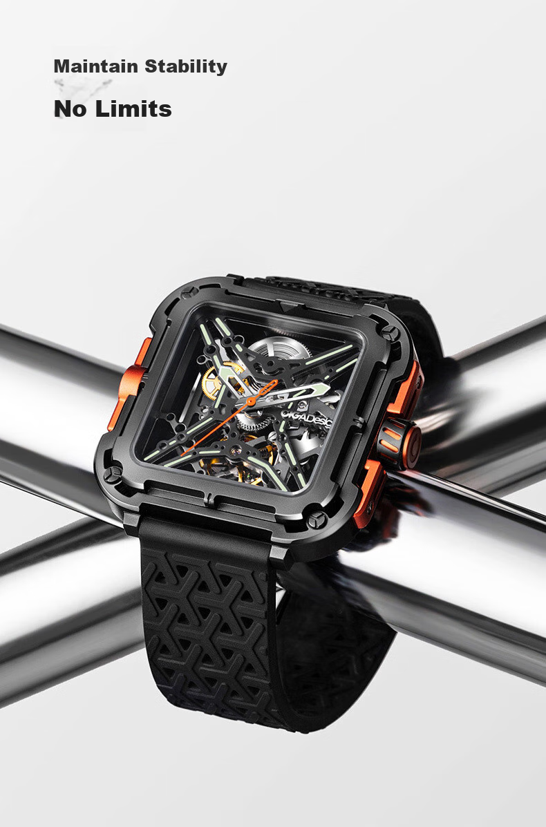 CIGA Design Jia Fengmang Series Mechanical Wristwatch Trendy X Series Gorilla Skeleton Watch, Men's Style, Birthday Gift 12
