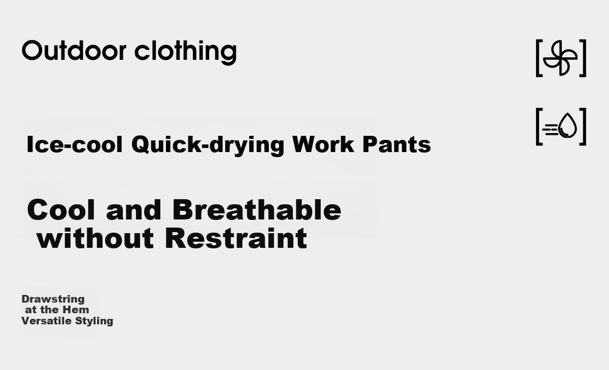 CAMEL Wang Junkai's Style Outdoor Quick-Dry Ice-Cool Casual Pants for Men, Spring Loose Breathable Straight-Leg Casual Hiking Trousers 1