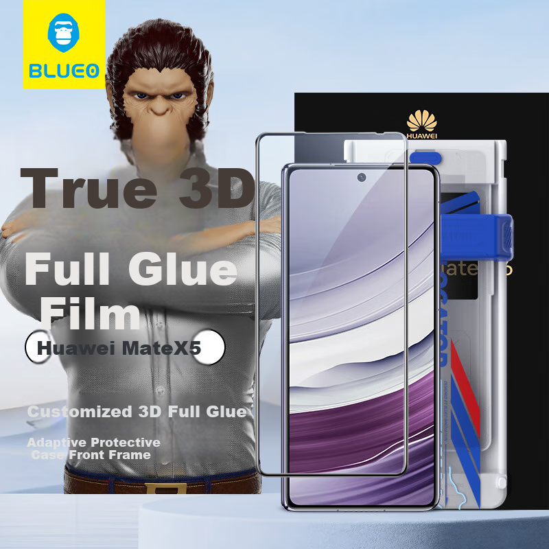 BLUEO Compatible [Front Frame Version] Huawei MateX5/X3 Screen Protector, Curved Full Adhesive Anti-Drop Anti-Fingerprint Phone Protective Film