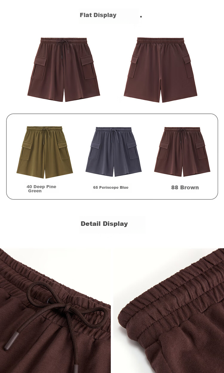 Giordano Women's Cargo Shorts, Summer Pure Cotton Casual Pants, Pockets, Elastic Waist, Knitted Sweatpants, 05405451 16