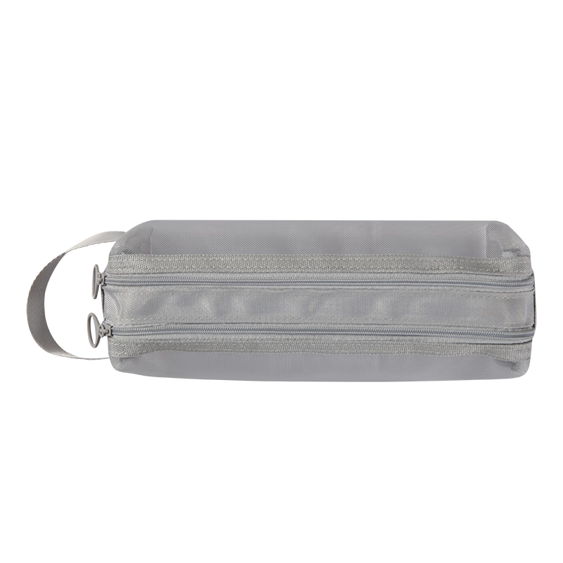 JD Jingdong Large Capacity Double-Layer Pencil Case Durable Mesh Exam Stationery Bag Portable Exam Room Allowed Gray JD5021