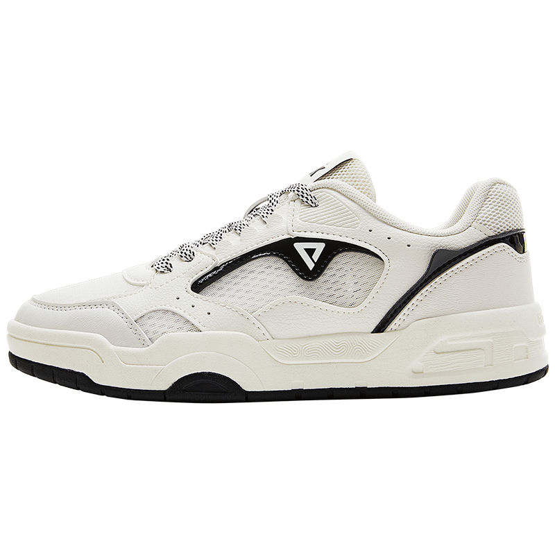 PEAK Taiji White Sneakers for Women, Summer Mesh Breathable Wear-Resistant Versatile Casual Shoes, Thick-Soled Height-Increasing Sports Shoes DB520118