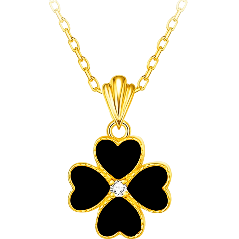 ALLOVE Four-Leaf Clover Sterling Silver Necklace for Women Luxury Pendant Birthday 520 Valentine's Day Gift for Girlfriend Wife
