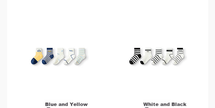 Balabala Boys' Mesh Socks Summer Thin Mid-Calf Comfortable Socks for Toddlers 5 Pairs 209225172101 4