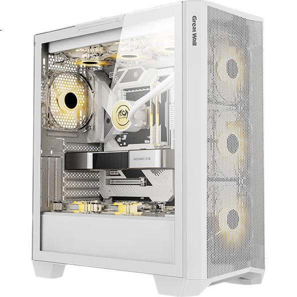 Компьютерный корпус Great Wall HIDDENBLADE H513W, белый, ATX/E-ATX/mATX/Mini-ITX, Full-Tower, с окном на боковой панели