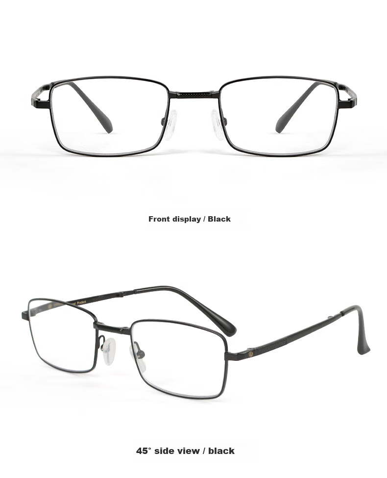 Volkswagen German, Unisex Folding Reading Glasses with Anti-Blue Light Lenses for Elderly, Model 620 Gun, -2.5 Diopters 9