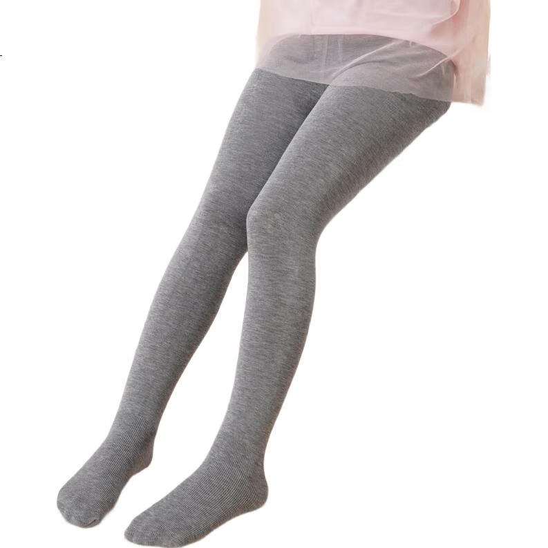 Dishini Children's Tights, Thin Spring And Autumn Style, Girls' Dance Socks, Wearable One-Piece Socks, SP32029 Black, Size S