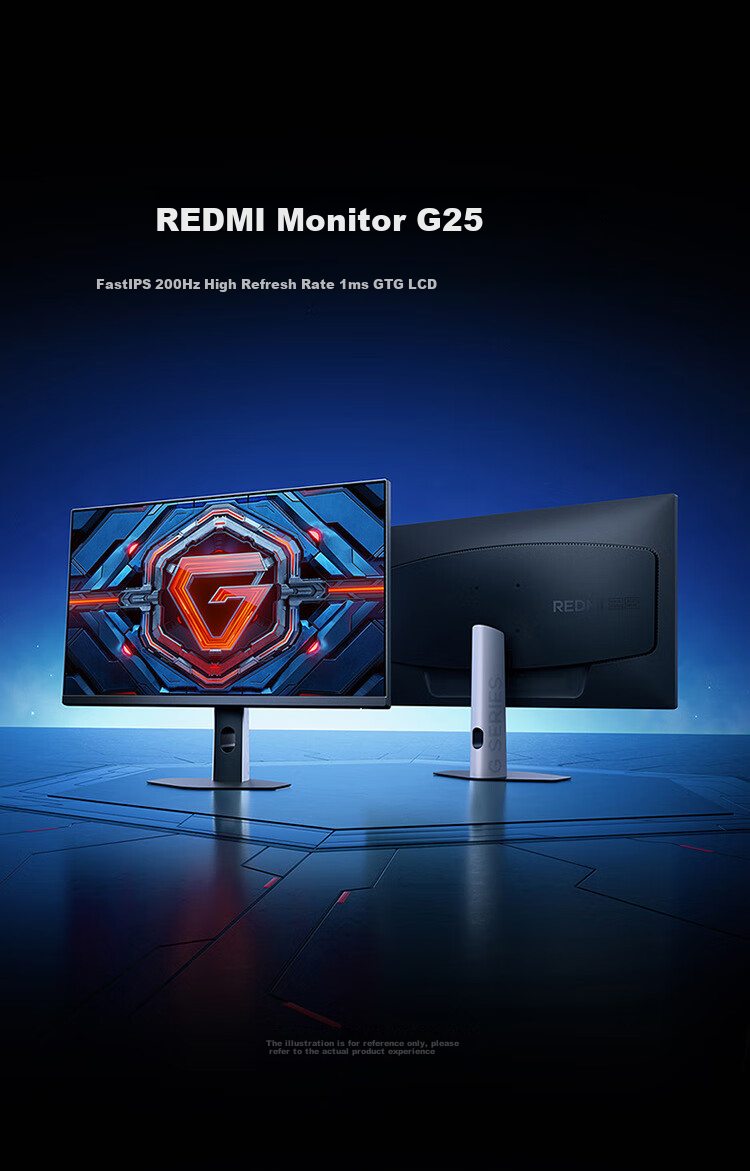 MI REDMI 24.5-Inch Gaming Monitor, 200Hz High Refresh Rate, Fast IPS HDR400, 1ms GTG, Computer Display G25 G24 Upgraded Versio 1