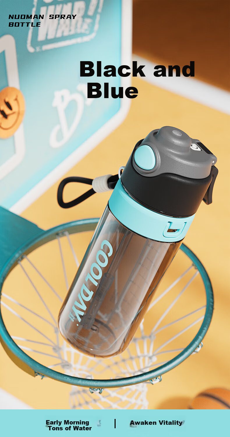 Fuquan Spray Water Cup for Children And Middle School Students, Specialized Sports Water Bottle for School Use, Summer Edition with Scale And Straw 5