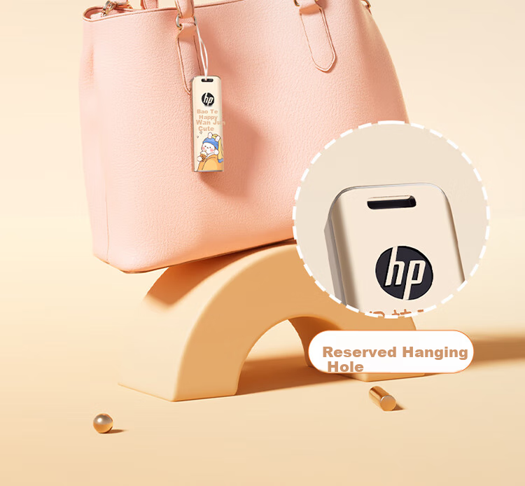 HP 256GB USB3.2 Flash Drive, Keep Happy High-Capacity USB Drive, High-Speed 220MB/s for Study, Office, Bidding, Computer, Car, Universal Metal Flash Drive 8