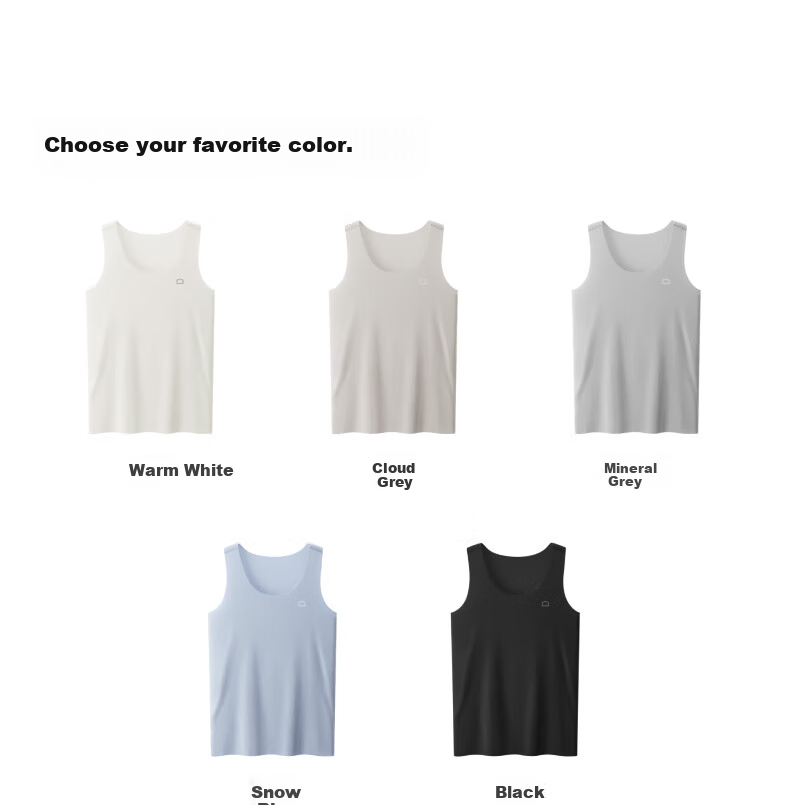 Bananain Cotton 301H Men's Camisole, Seamless, Cuttable, Home Sleepwear, Comfortable, 60-Count Cotton, Breathable Undershirt 8