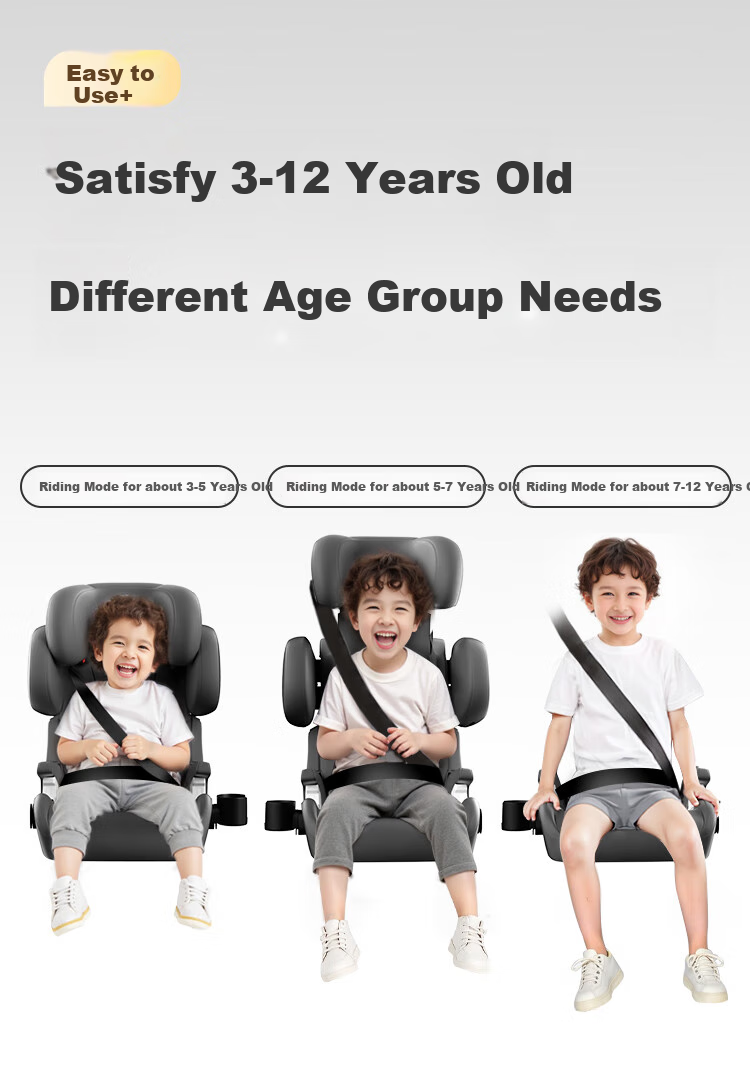JD Original Child Safety Car Seat for Ages 3-12, Height-Increasing Pad, I-Size Simulation ADAC Growth Cabin, Mo La 10