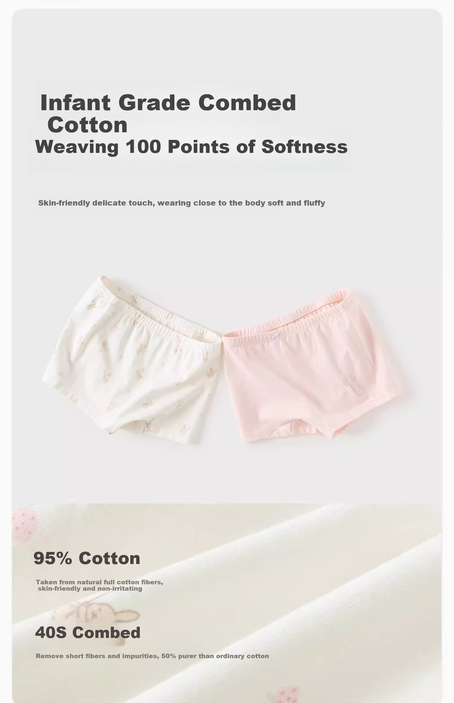 DAVE & BELLA [Two-Pack] Children's Underwear, Baby Boxer Briefs for Girls, Boy Shorts, Comfortable Fit without Pinching 6