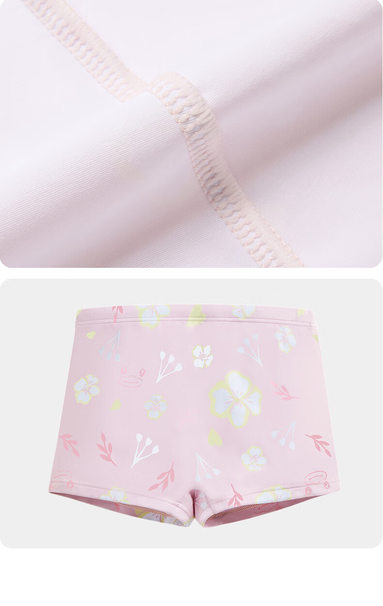 B.Duck Children's Swimsuit for Girls, Cute Printed Two-Piece Swimwear Set, Foam Pink, Size 130 6
