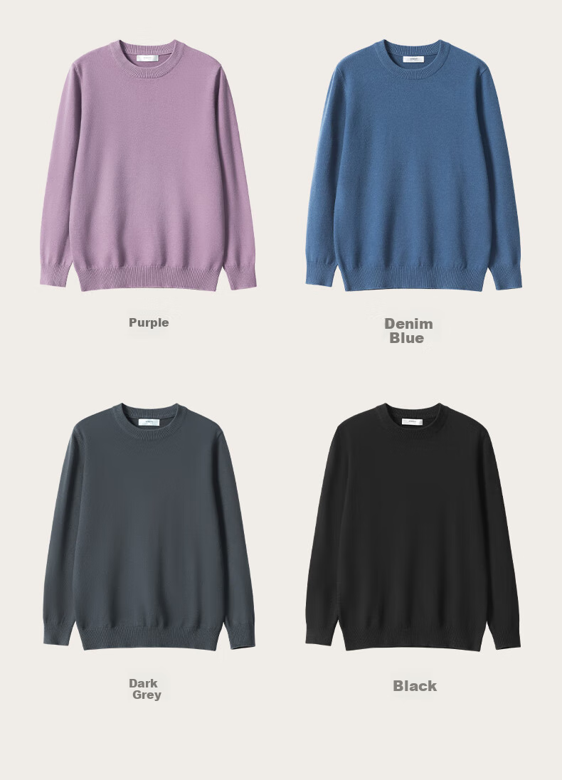 Wendao [Zhen De Rong] Men's Base Layer, Autumn Simple Warm Comfortable Wool-Blend Knit Sweater W8666 6