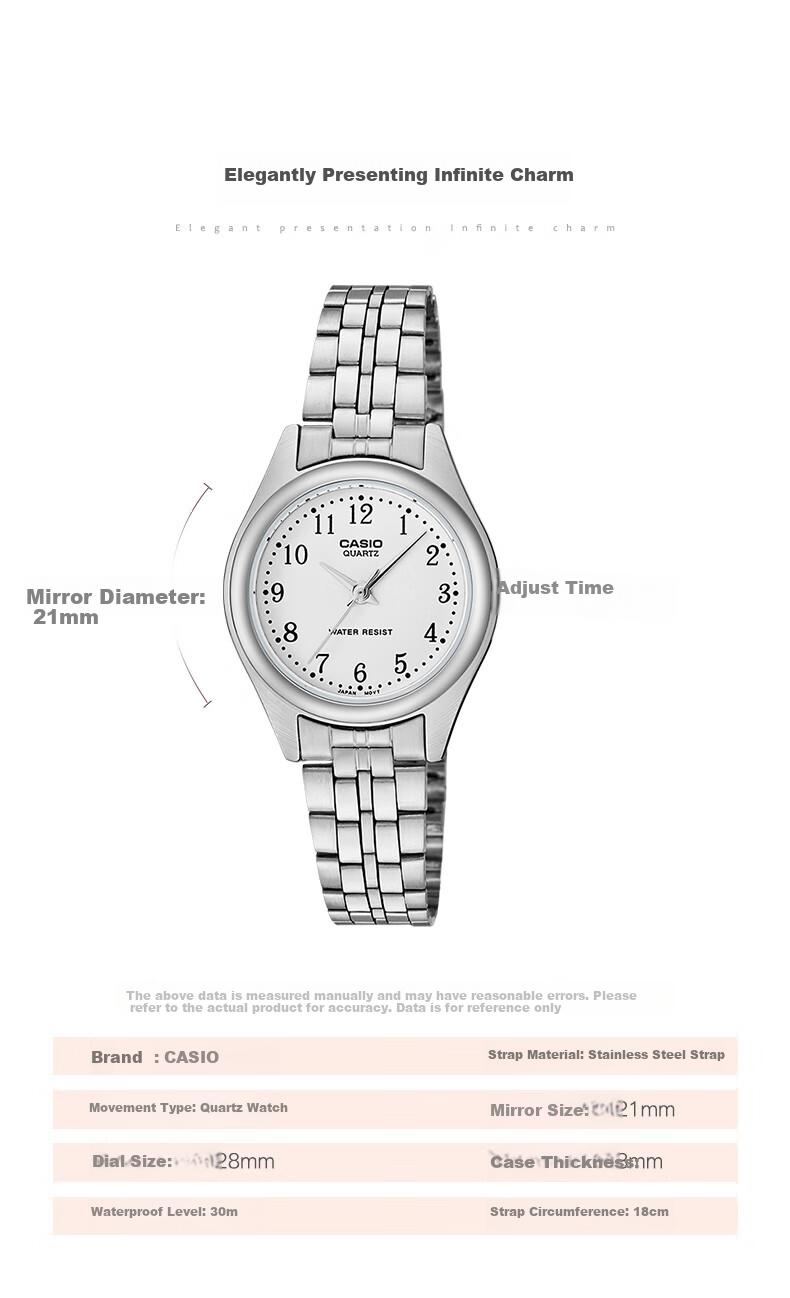 CASIO Casio Women's Watch, Light Luxury Business Analog Quartz Watch for Women, LTP-1275D 2