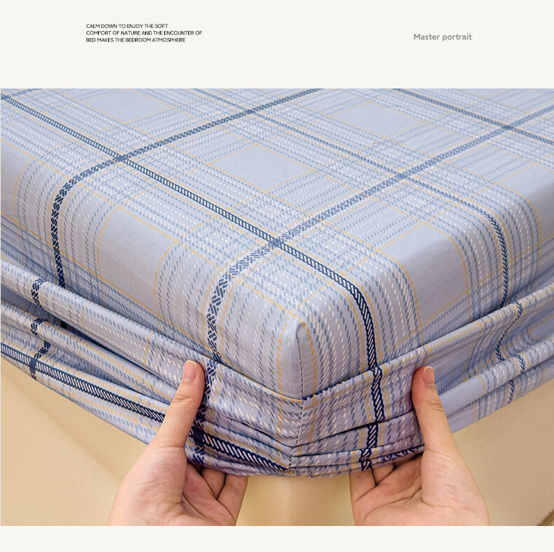 Grace A-Class 100% Cotton Washed Cotton 7A Antibacterial Breathable Fitted Sheet Mattress Protector 1.8m Bed Mando 11