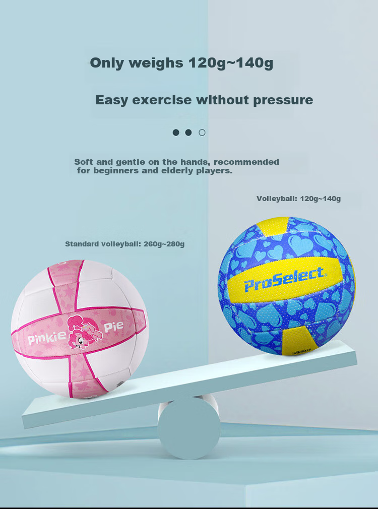 ProSelect Air Volleyball No.5 Light Soft for Children, Students, Middle-Aged And Elderly Fitness, Entertainment, Competition Soft Volleyball GV441M 3