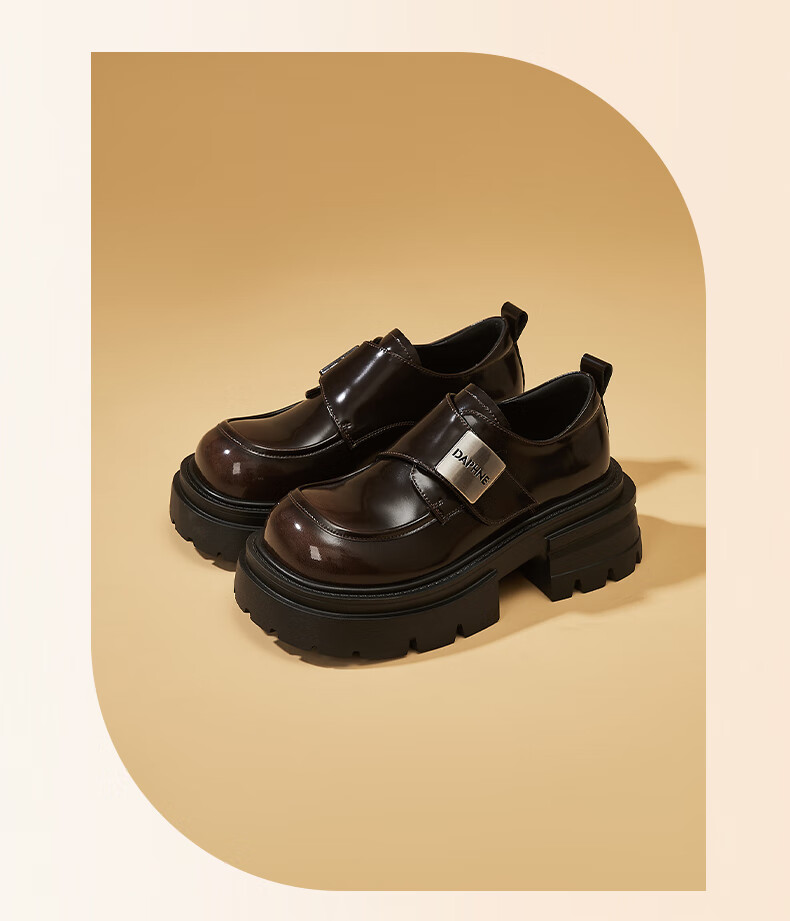 DAPHNE Thick Sole Loafers Women 2025 New Winter Black Casual Soft Sole Slip-On Shoes 14