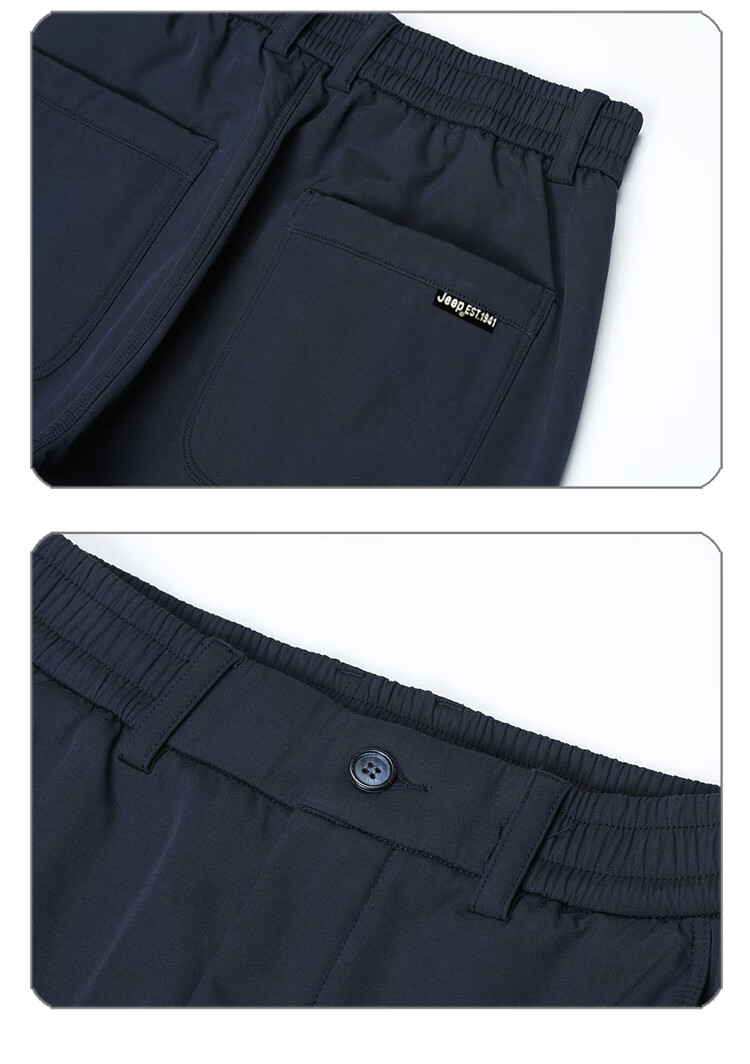 JEEP Casual Pants for Men, Spring And Summer Loose Cargo Pants, Men's Straight-Leg Sports Trousers, Navy Blue, 4XL 11