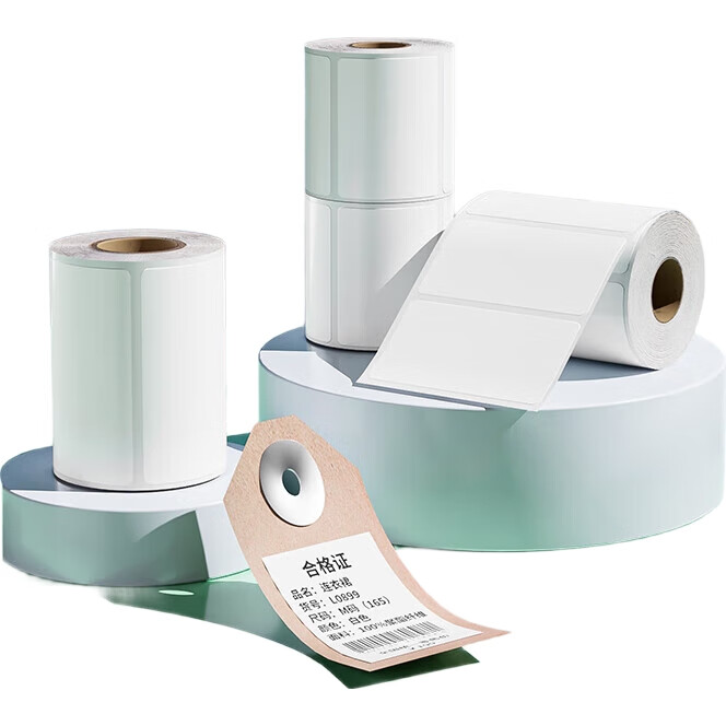 YCN [White 85*102mm - 80 Sheets] Suitable for M421 Office Fixed Asset Label Stickers, Card Identification, Cable Marking, White QR Code, Waterproof Adhesive Printing Paper