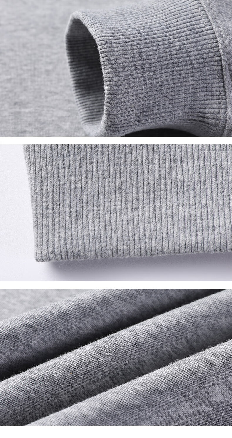 ROMON Men's Sweatshirt Spring and Autumn Milk Silk Heavyweight 300G Casual Fashion Loose Long Sleeve Basic Shirt for Men 18