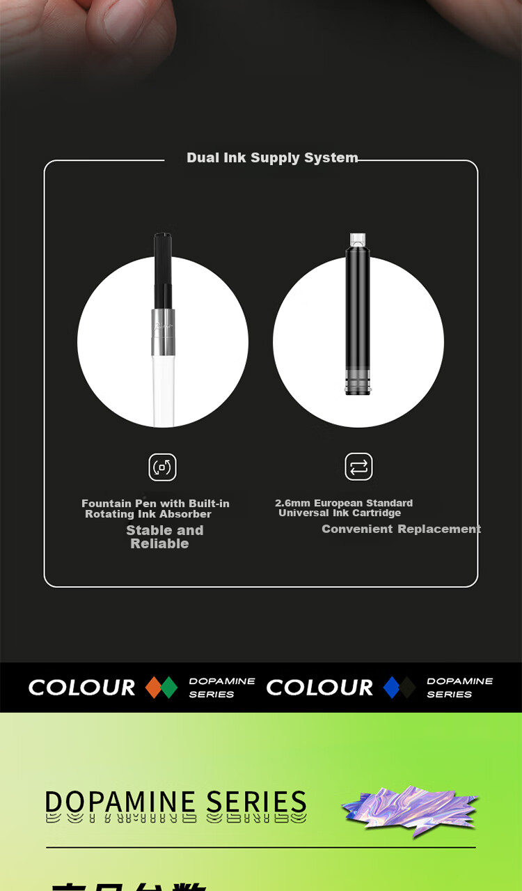 Pimio Fountain Pen Signature Pen Dopamine Color Series Business Gift for Men And Women Birthday Present Adult Student Calligraphy F Nib Iridium Gold Pen 959 Fairy Gree 11