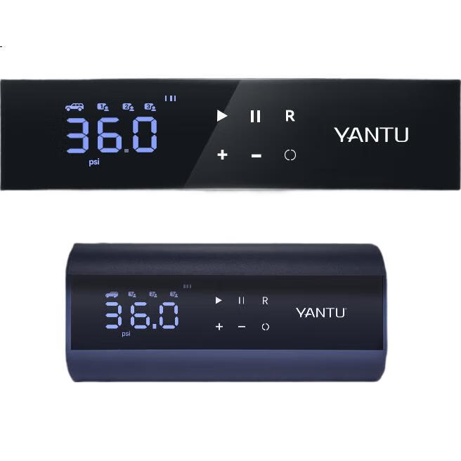 Автомобильный компрессор YANTU A22, беспроводной, двухцилиндровый, для подкачки шин, с цифровым дисплеем, 6000 мАч, синий