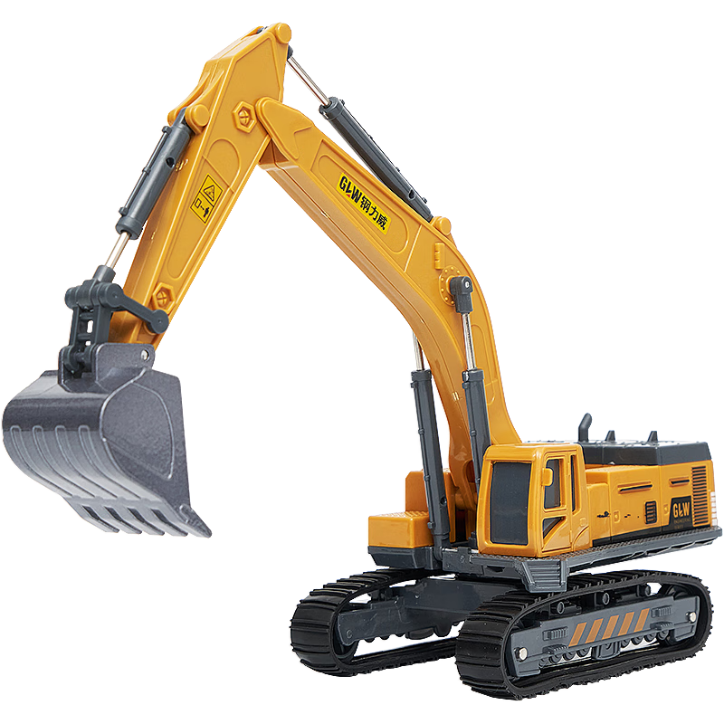 GUOFAN Children's Alloy Engineering Toy Car Excavator, Large Realistic Digger Car Model, Birthday Gift for Boys