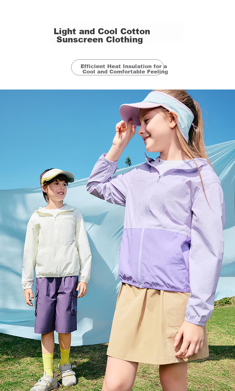 BALABALA Children's Clothing, Boys' Sun Protection Shirt, Girls' Summer Wear, Kids' Outerwear, Baby Cool-Touch Skin Coat, Lightweight Original Yarn, UPF50+ 7