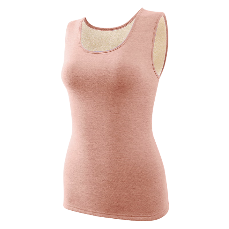 LangSha Autumn Winter Warm Lamb Fleece Thickened Antibacterial Mite-Resistant Vest Women's Thermal Base Layer Sleeveless Top
