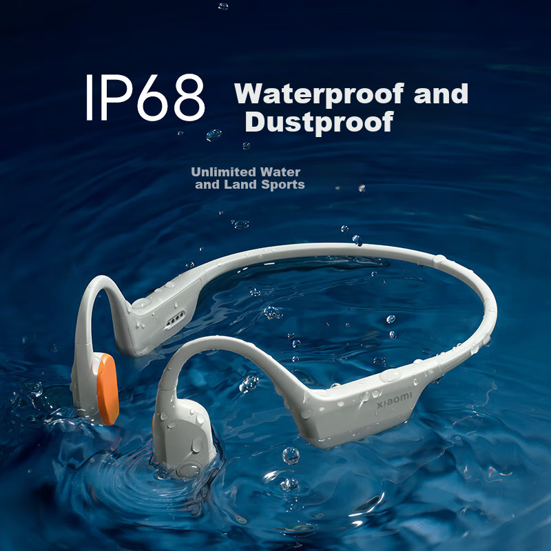 Наушники MI Bone Conduction Headphones 2, спортивные, с Bluetooth, водонепроницаемые, с режимом плавания и встроенной памятью 32 ГБ, черные