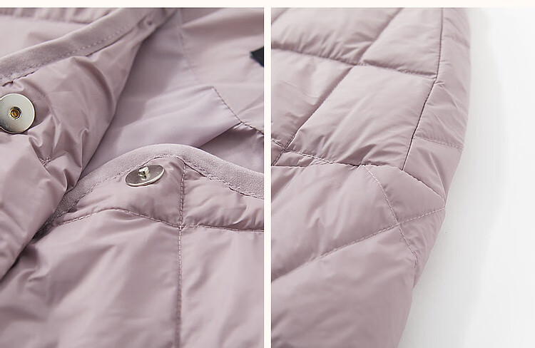 Dme [Lightweight And Warm] Winter Luxury 90% Duck Down Round Neck Long Sleeve Slim-Fit Women's down Jacket 14