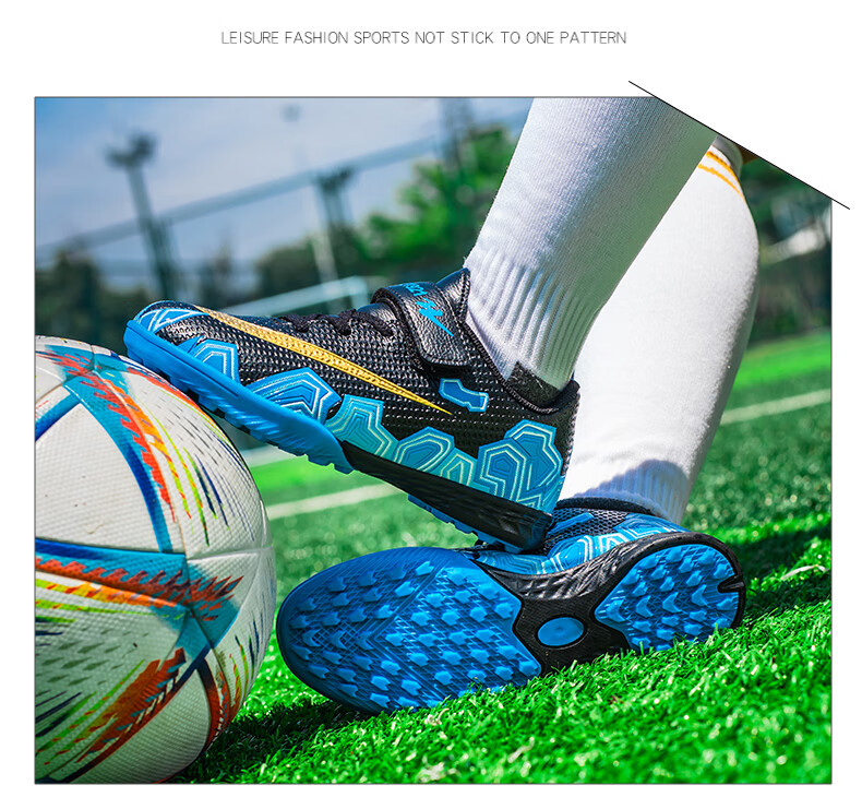 Shuangxing Children's Soccer Shoes, TF Turf Cleats, Summer Student Youth Big Kids Lightweight Non-Slip Wear-Resistant Football Boots, White And Pink, Size 34 13