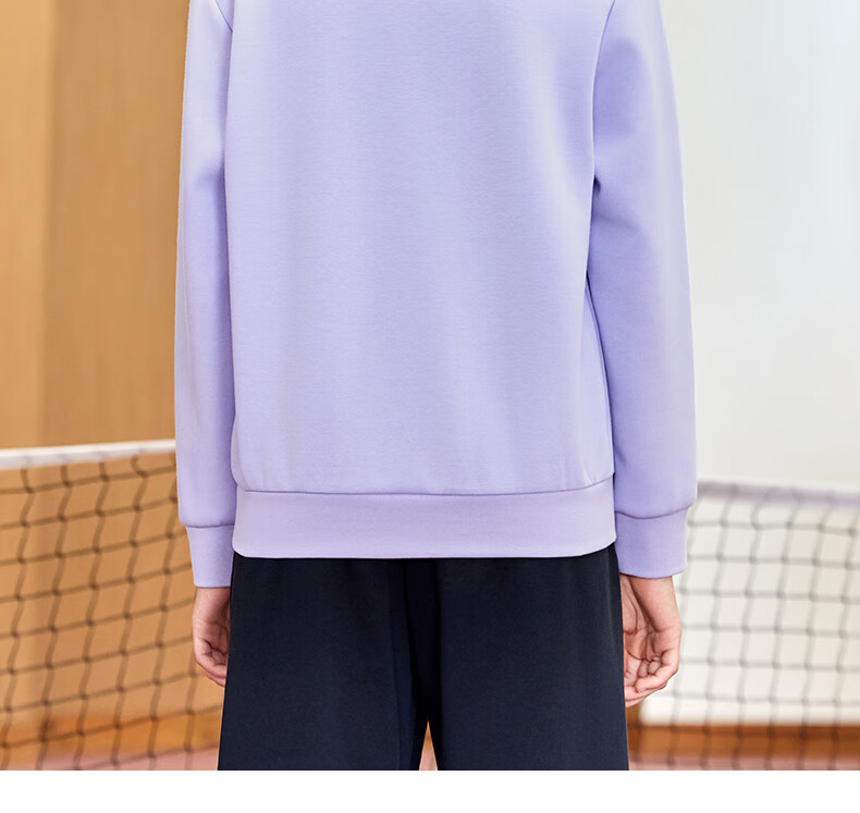 361° Children's Clothing, Kids' Sweatshirt, Autumn 2025, for Older Girls, Skin-Friendly, Soft, Elastic, Round Neck, Versatile Sweatshirt, Purple, Size 160 12