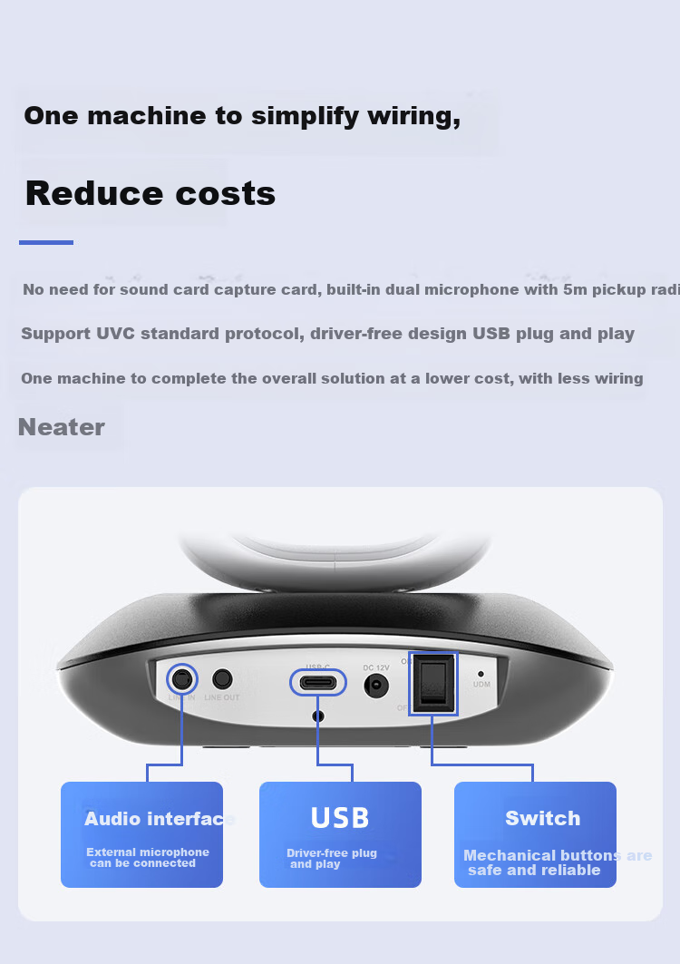 HIKVISION Live Streaming Camera, 4K Ultra HD, 12x Zoom, Vertical Screen, Smart PTZ, Light Camera, Shaking Fast Delivery, Beauty Live Streaming Equipment, U108R Pro 12