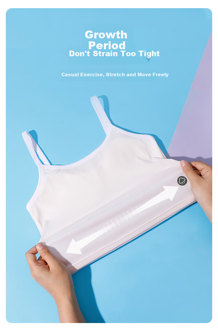 FitonTon Children's Underwear, Thin Girls' Anti-Nipple Camisole, Student Girls' Vest, Puberty Vest Underwear 11