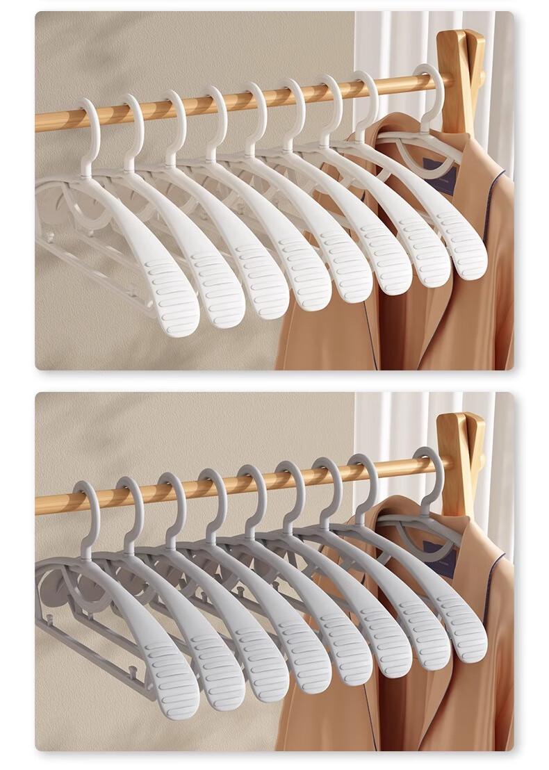 YOUQIN Wide Shoulder Hangers Non-Slip Clothes Drying Rack Thickened 5-Pack Anti-Shoulder Deformation Clothes Hangers for Home 15