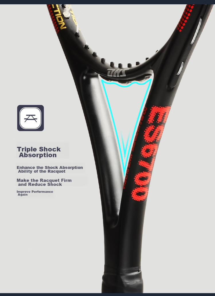 DHS Tennis Racket Aluminum Alloy Carbon Composite Pair Tennis Lessons for Men And Women Training Racket Blue Red ES6700+ES2900 6