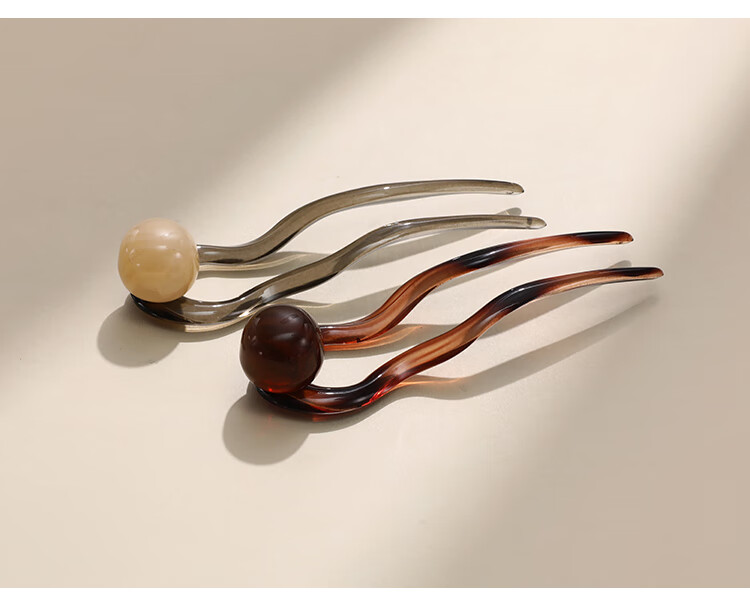 CHIMERA Vintage Round Bead New Chinese Style U-Shaped Hairpin Bun Maker Hair Stick for Women Birthday Gift Set of 2 10