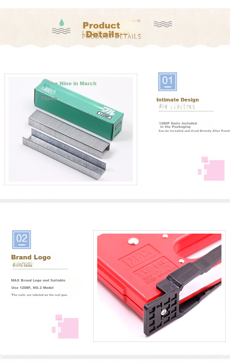 MAX Heavy-Duty Multifunction Stapler, Binding Machine, Labor-Saving Manual Staple Gun TG-HC, Random Color 6