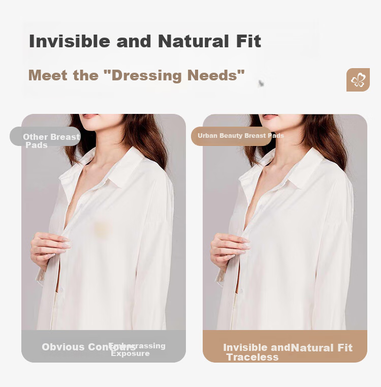 Dushiliren Invisible Nipple Covers for Women, Seamless Anti-Exposure Breast Pads, Wedding Dress Nipple Protectors for Small Breasts, Silicone Sweat-Proof Nipple Covers in Light Skin Color 4