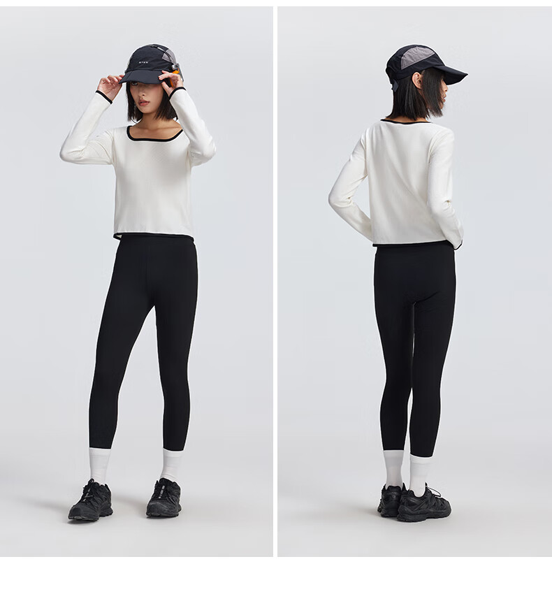 Meters Bonwe Women's New U-Neck Contrast Trim Fashionable Comfortable Base Layer Sweater 15