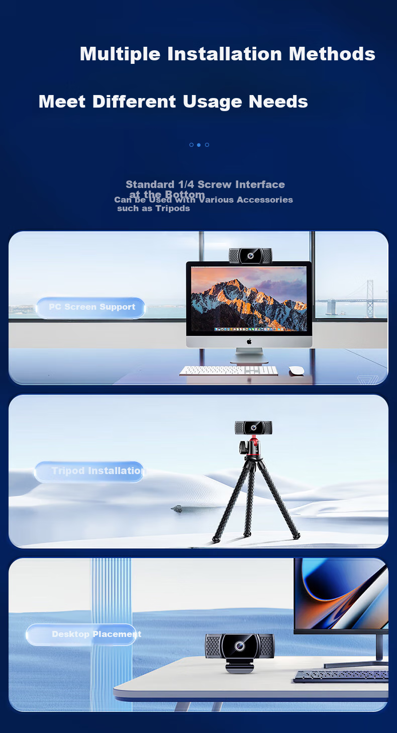 Stiger Computer Webcam with Microphone, High-Definition All-In Desktop Laptop External Live Streaming Conference Online Class Home Use Postgraduate Entrance Exam Retake 1080p Video Call USB 11