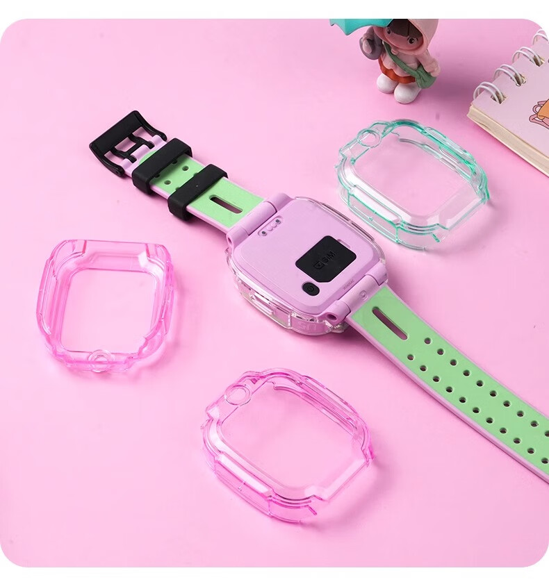 Xuanyi [Tempered Glass Included] Little Genius Q3/N5/U5/D5 Protective Case and Screen Protector for Kids' Smartwatch N5 Q3 Full Coverage Shockproof D3 Wear-Resistant TPU Transparent 5