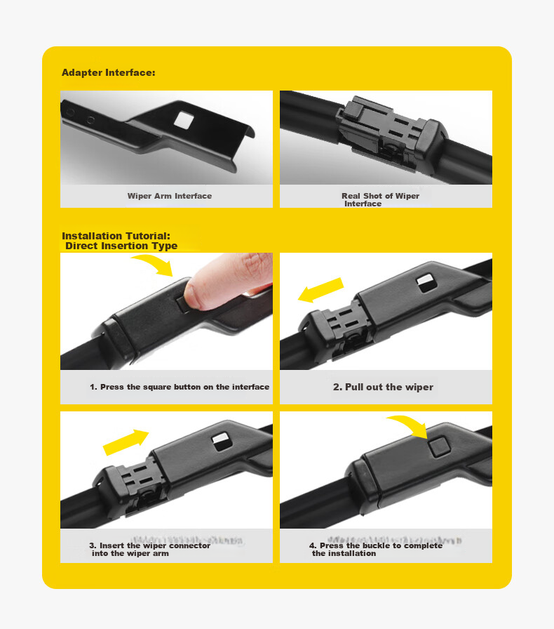 MAGNETI MARELLI Car Windshield Wipers, Quiet And Wear-Resistant Natural Rubber, Compatible with Lexus NX 2015-2020 Models, 1 Pair 4