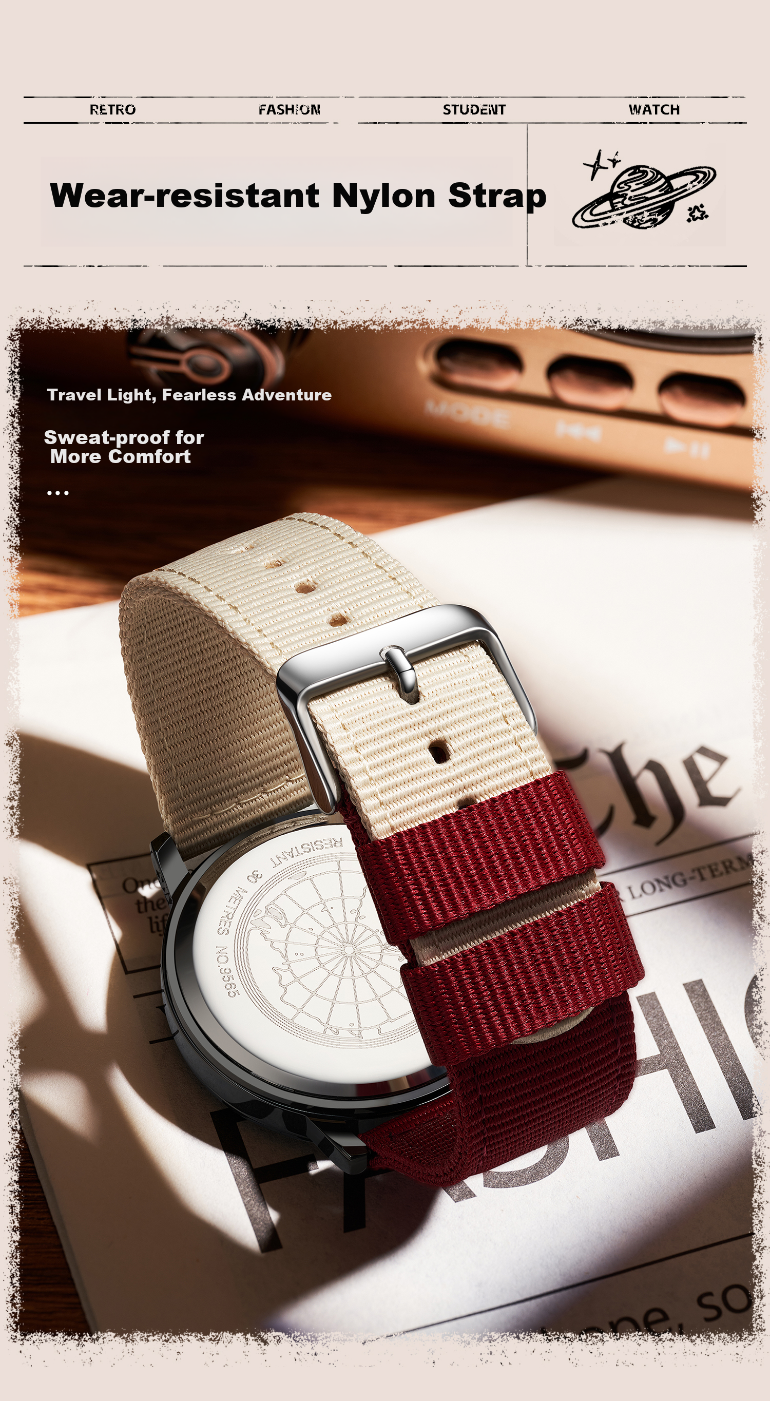 GEORGCOUNT Watch, 2025 New Model, for Female Middle And High School Students, Exam-Specific, Silent Quartz Watch, Waterproof, Youth-Friendly, Stylish Desig 10
