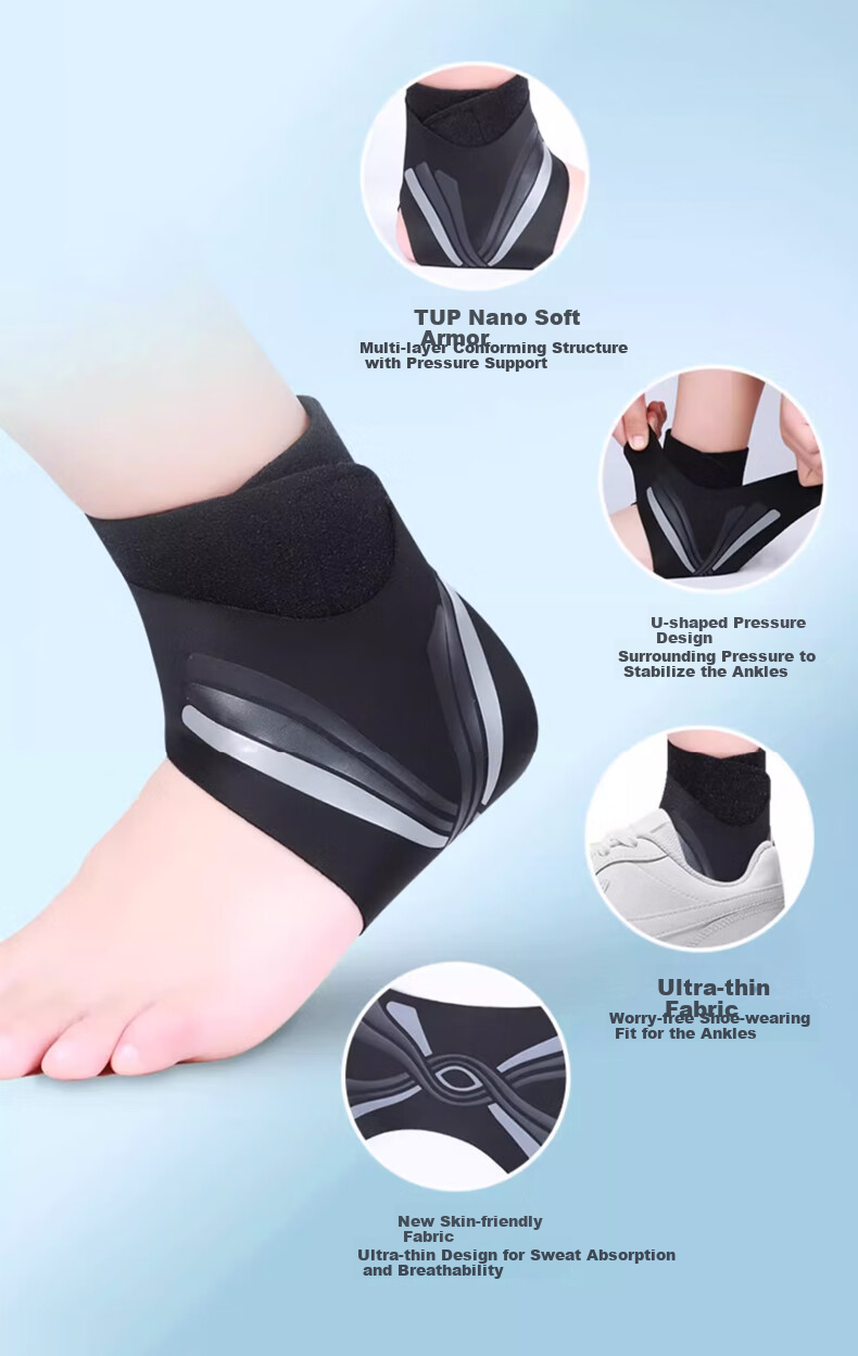 Chidong Children's Professional Ankle Brace, Sports Ankle Sprain Recovery Fixation Device, Anti-Sprain Foot Joint Protector, Lightweight And Thi 5