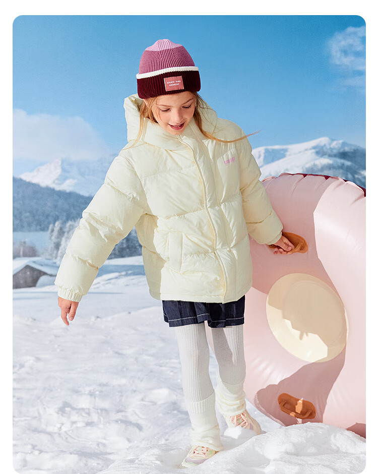 BALABALA Children's down Jacket for Boys And Girls, Winter 2025 Baby Coat, Parent-Child Warm Thick Puffer Jacket for Older Kids 8